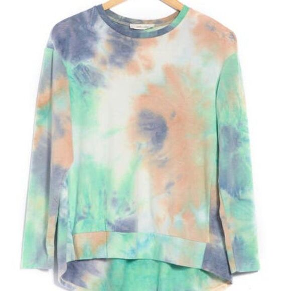 WHITE WILLOW Hi-Lo Pullover Tie-Dye Long Sleeve M - Picture 2 of 3
